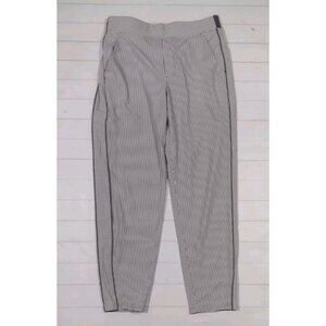 Athleta Black and White Striped Track Pants